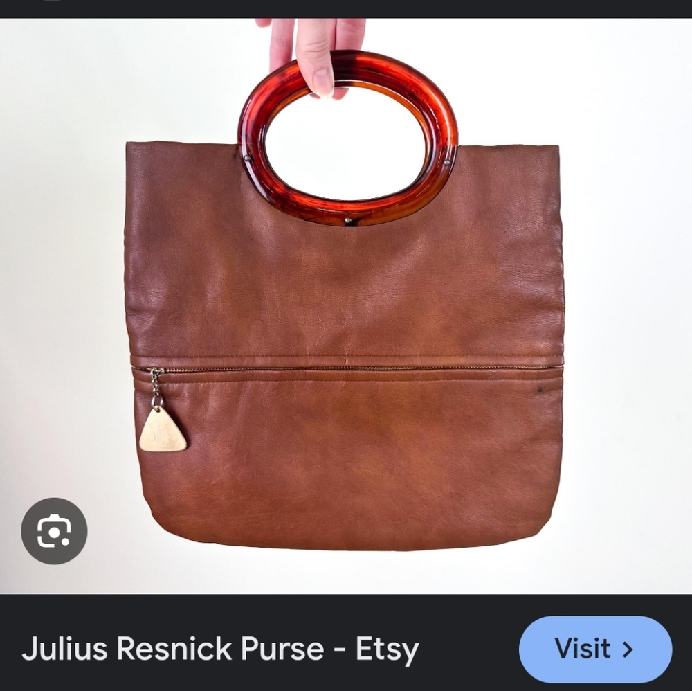 Julius Resnick JR Vintage Brown Leather Purse